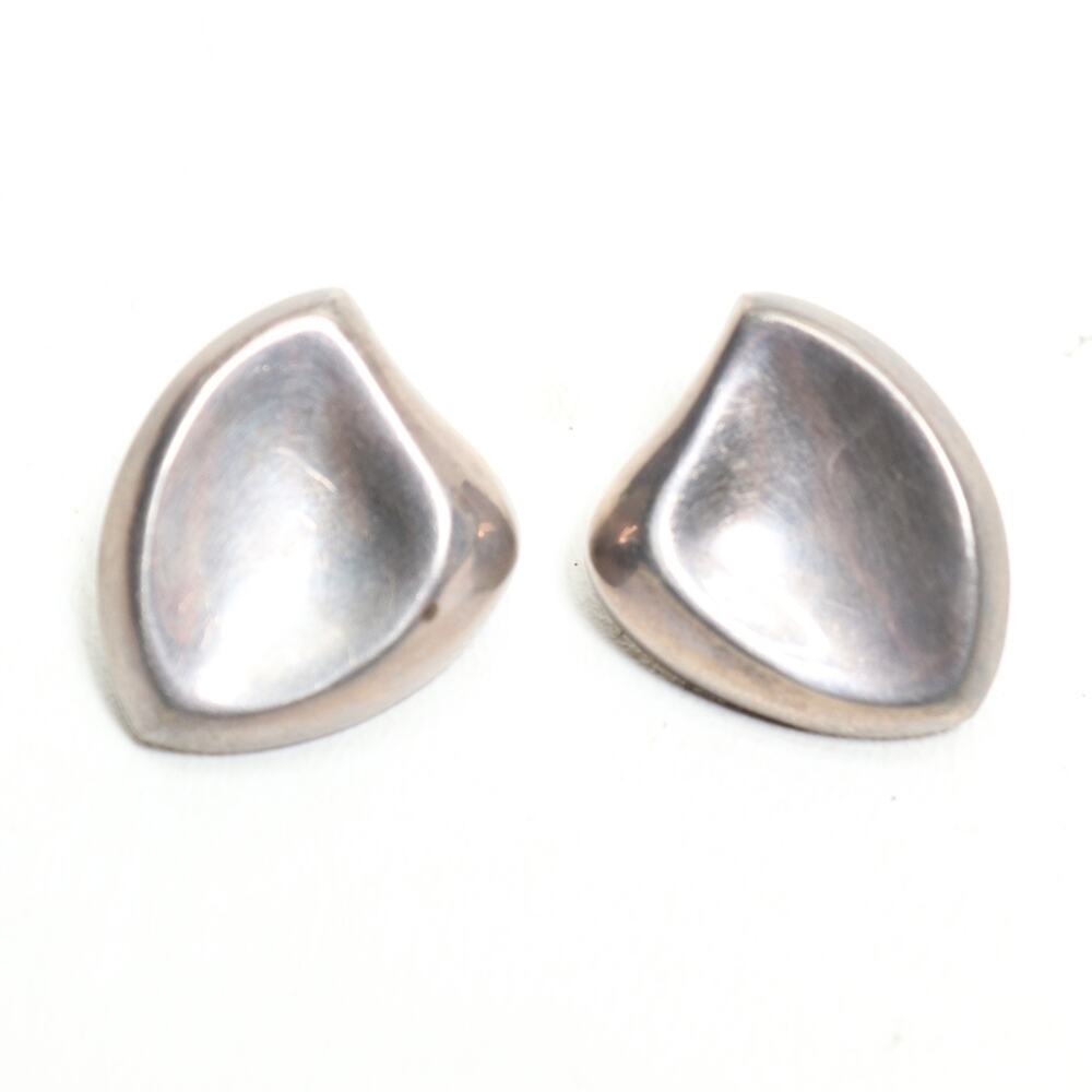 Vintage 925 Sterling Silver Earrings Pierced Mexico Modernist